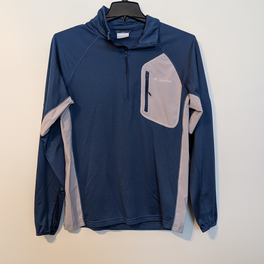 Columbia Navy and Light Gray Quarter-Zip Pullover